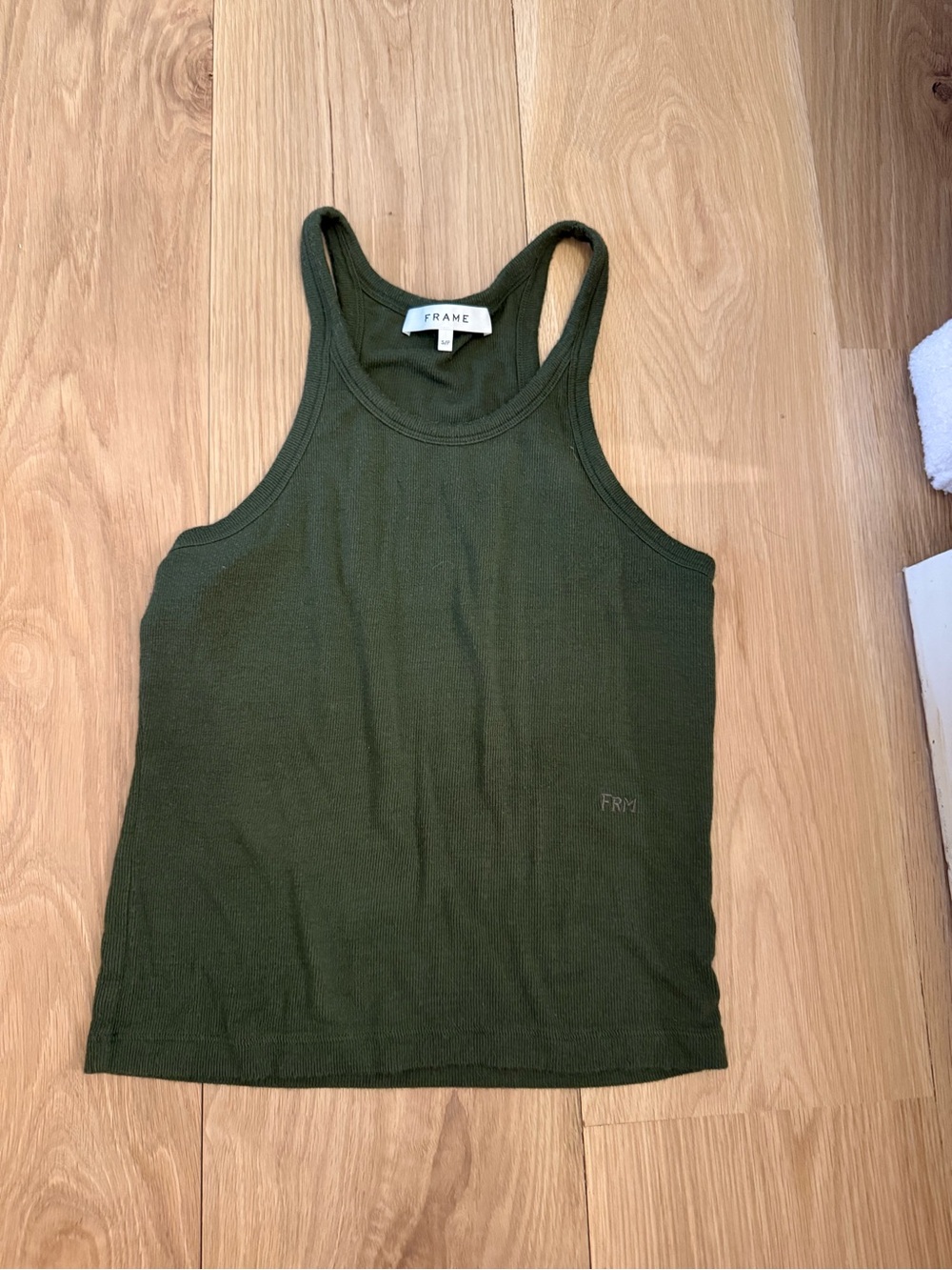 Frame sz small green tank top
